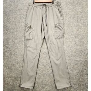 Pacsun Cargo Pants Women Large Gray Gorpcore Hiking Utility High Rise Zip Pocket